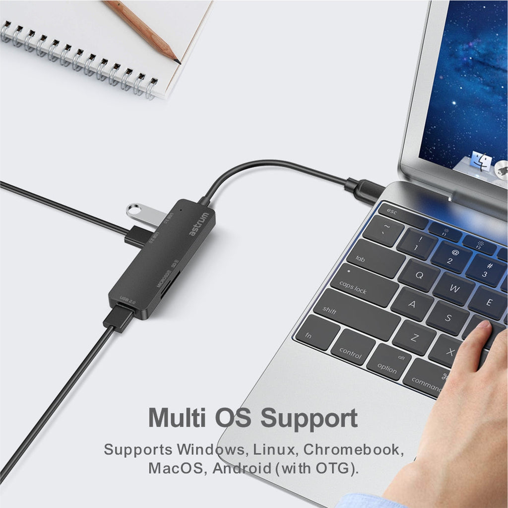 UH030 USB-C and Card Reader Multi-Port Hub