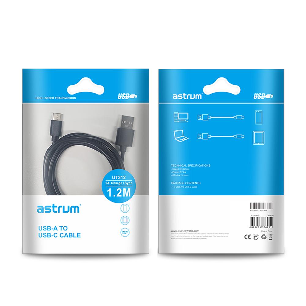 UT312 USB 2.0 to USB-C Charge &amp; Sync 1.2m Cable