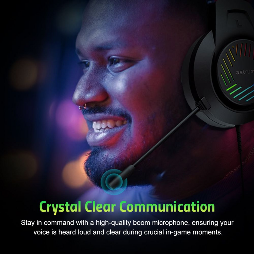Wired Gaming Headset, 2 x 3.5mm with Boom Mic and USB LED - HG100