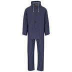 Light Hurricane Rubberised Polyester/PVC Rainsuit - Navy in Navy — Print Fast Express