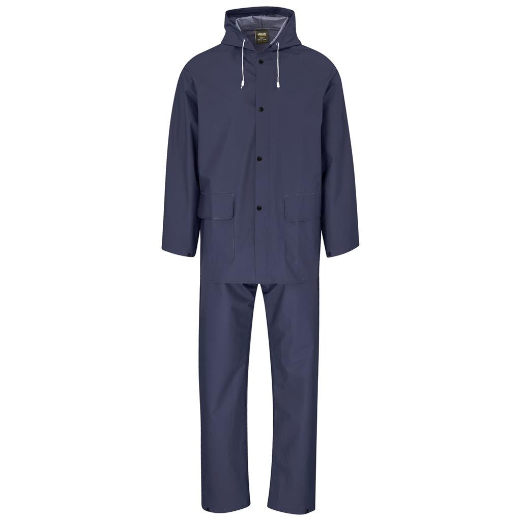 Light Hurricane Rubberised Polyester/PVC Rainsuit - Navy custom branded with your logo by Print Fast Express