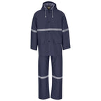 Light Duty Tornado  Hi-Viz Reflective  Rubberised Rainsuit - Navy custom branded with your logo by Print Fast Express