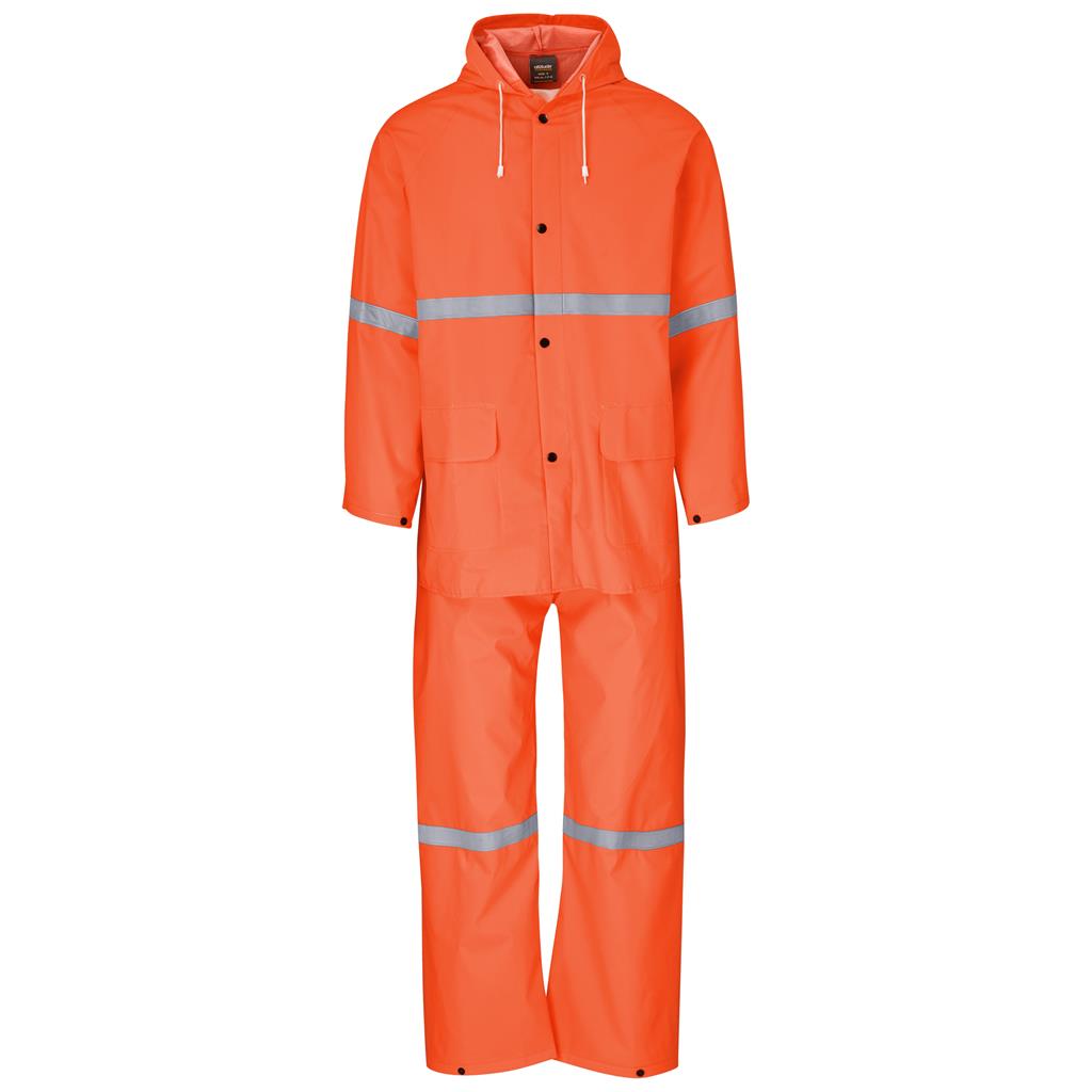 Light Duty Tornado  Hi-Viz Reflective  Rubberised Rainsuit - Orange custom branded with your logo by Print Fast Express