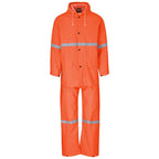 Light Duty Tornado  Hi-Viz Reflective  Rubberised Rainsuit - Orange custom branded with your logo by Print Fast Express
