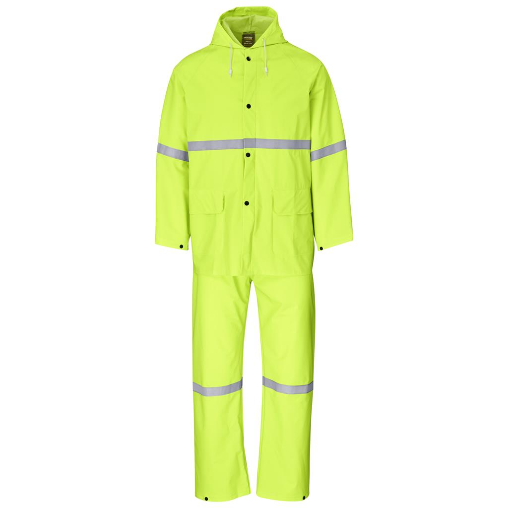 Light Duty Tornado  Hi-Viz Reflective  Rubberised Rainsuit - Yellow custom branded with your logo by Print Fast Express
