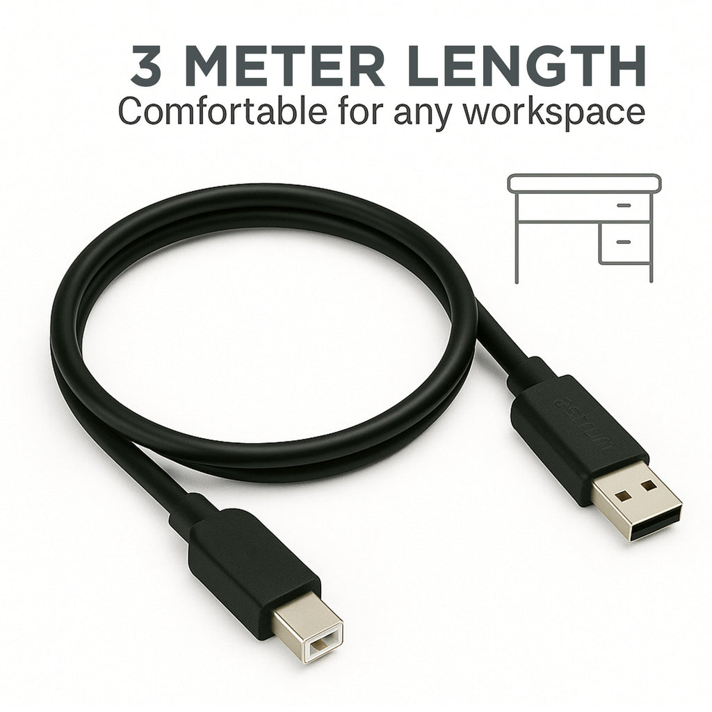 UB203 USB 2.0 Male to Male 3.0m Printer Cable